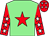 Light green, red star, red arms, white stars, red cap, white stars