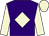 Purple, beige diamond, sleeves and cap