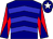 NAVY BLUE & BLUE CHEVRONS, navy blue sleeves, red diabolo, navy blue cap, white star