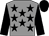 Grey, black stars, sleeves and cap