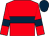 Red, Dark Blue hoop, armlets and cap