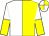 White and yellow (halved), halved sleeves, white and yellow quartered cap