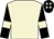 Beige body, black arms, beige armlets, black cap, beige spots