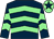 Dark blue & light green chevrons, light green cap, dark blue star