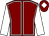 Maroon, white seams, white sleeves, white diamond on cap