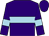 Purple, light blue hoop, light blue armlet, purple cap