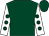 Dark green, white sleeves, dark green spots