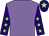 mauve, dark blue sleeves, light blue stars, dark blue cap, light blue star