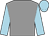 Grey, light blue sleeves and cap