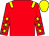 Red, yellow epaulets, red sleeves, yellow stars, yellow cap