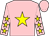 Pink, yellow star, pink sleeves, yellow stars