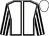 WHITE, BLACK seams, BLACK and WHITE striped sleeves, WHITE cap