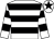 White & black hoops, white cap, black star