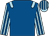 Royal blue, light blue epaulettes, light blue & royal blue striped sleeves & cap