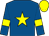 Royal blue, yellow star, yellow armlets, yellow cap