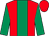 Red, emerald green panel & sleeves, red cap