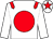 white, red disc, red epaulets, red star on cap