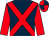 Dark blue, red cross belts, red sleeves, quartered cap