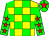 Yellow body, green checked, green arms, red stars, green cap, red star