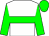 White body, green hoop, green arms, green cap