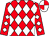 Red & white diamonds, quartered cap