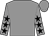 Grey, black stars on sleeves