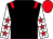 Black body, red epaulettes, white arms, red stars, red cap