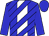 blue, white stripe, blue diagonal stripes