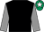 Black, grey sleeves, emerald green cap, white star