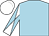 Light blue, light blue and white diabolo on sleeves, white cap