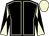 Black, beige seams, diabolo on sleeves, beige cap