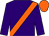 Purple, Orange sash and cap