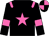 black, hot pink star, hot pink epaulets, hot pink armlets, quartered cap