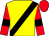 Yellow, black sash, red sleeves, black armlets, red cap