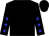 black, blue stars on sleeves