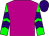 Violet, Green sleeves, Purple chevrons, Purple cap
