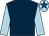 Dark blue, light blue sleeves, light blue cap, royal blue star
