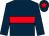 Dark blue, red hoop, dark blue sleeves, red star on cap