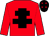 Red, black cross of lorraine, black cap, red stars