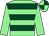 Light green, dark green hoops, light green sleeves, quartered cap