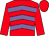 Red, mauve chevrons, red sleeves and cap