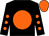 Black, orange disc, orange spots on sleeves, orange cap