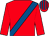 Red, royal blue sash, & sleeves, striped cap