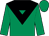 emerald green, black yoke, black chevron