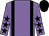mauve, black braces, mauve sleeves, black stars, black cap