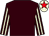 Brown, beige striped sleeves, beige cap, red star