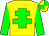 Yellow, Green cross of Lorraine and sleeves, Quartered cap