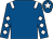 Royal blue, white epaulets, diamonds on sleeves, royal blue cap, white star