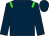 Dark blue, lime green epaulets
