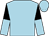 light blue, black and light blue halved sleeves